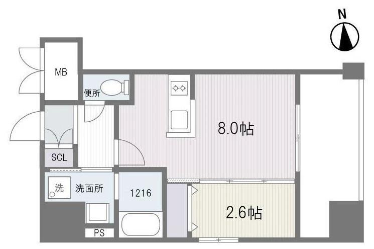 アルティザ博多駅前(1LDK/11階)の間取り写真