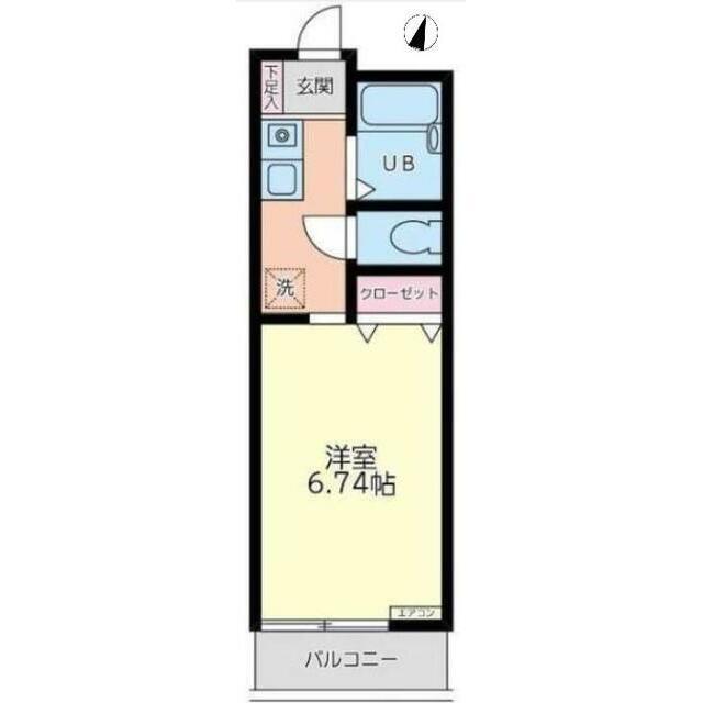 タプラすみよし台A(1K/1階)の間取り写真