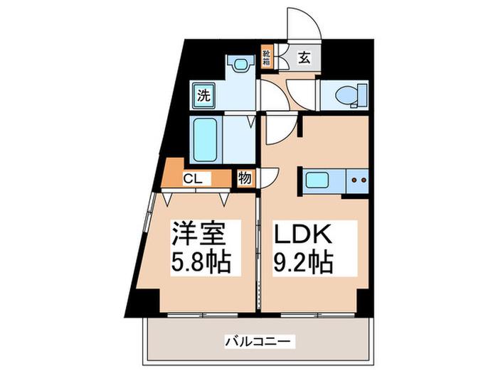 ダイシンタワ-(1LDK/7階)の間取り写真
