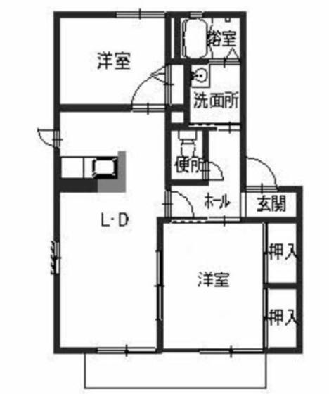 グリーン オアシス(2LDK/2階)の間取り写真