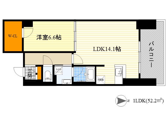 G- FLAT(1LDK/3階)の間取り写真