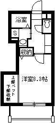 CITYHILLS(1K/4階)の間取り写真