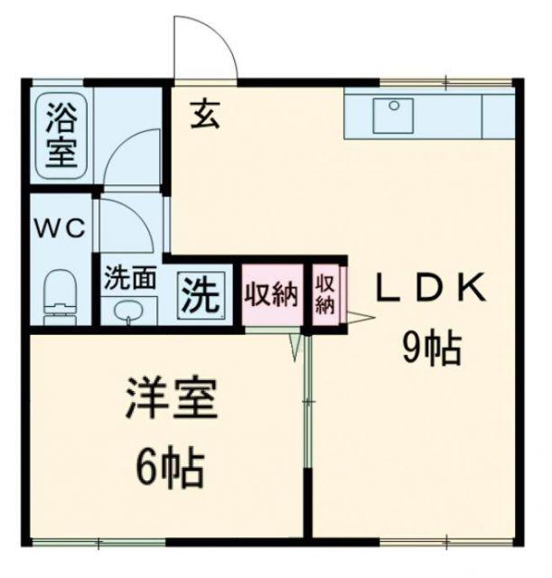ネクサス小雑賀I(1LDK/1階)の間取り写真