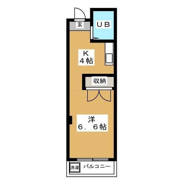 ブレスト北之庄V(ワンルーム/3階)の間取り写真