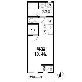 BLANC CLAIR 下北沢 B(ワンルーム/1階)の間取り写真
