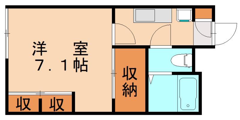 レオパレス鶴(1K/2階)の間取り写真