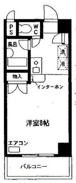 アクシス古淵(ワンルーム/5階)の間取り写真