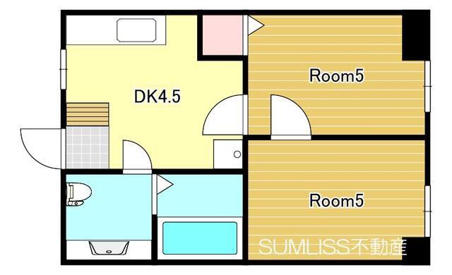 川久マンション(2DK/2階)の間取り写真
