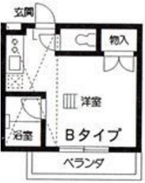 ル・プランタンI(ワンルーム/2階)の間取り写真