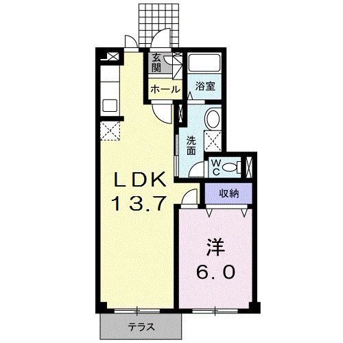 プラム21(1LDK/1階)の間取り写真