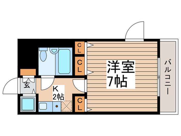 葛飾第一ビル(1K/5階)の間取り写真