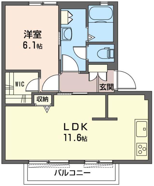 ガーデンハイツA(1LDK/2階)の間取り写真