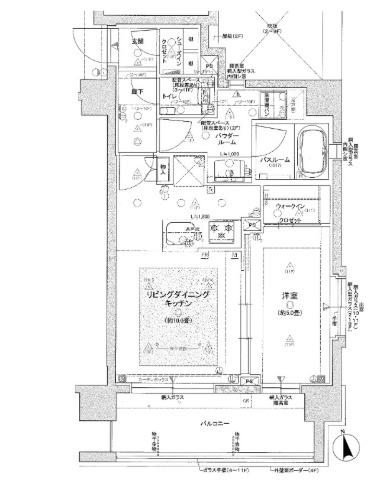 グローベル ザ・高円寺プレミアム(1LDK/6階)の間取り写真