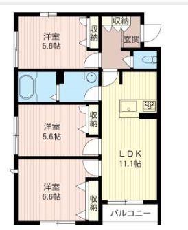 西武多摩湖線 一橋学園駅 徒歩1分 3階建 築14年(3LDK/3階)の間取り写真