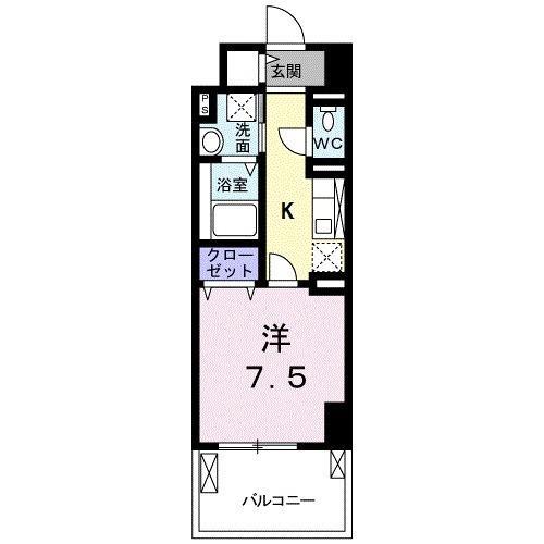 ケイマイティⅡ(1K/2階)の間取り写真