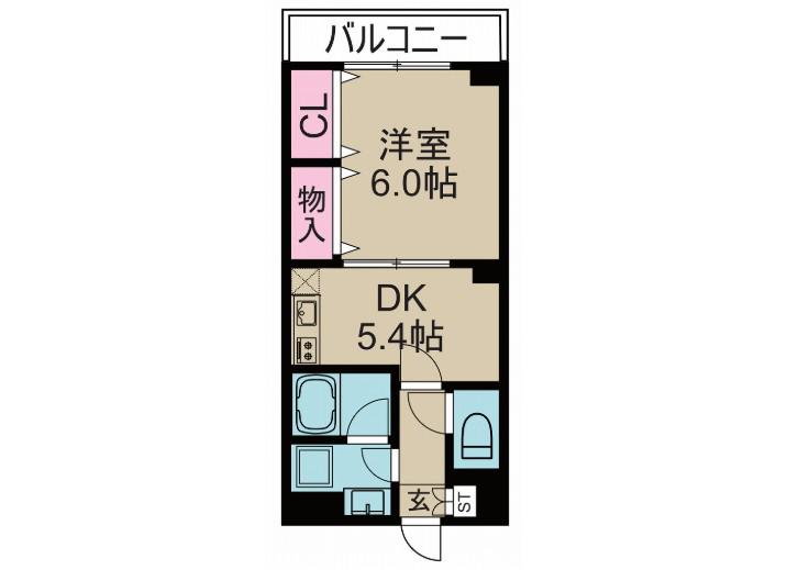 グランシャリオ(1DK/2階)の間取り写真