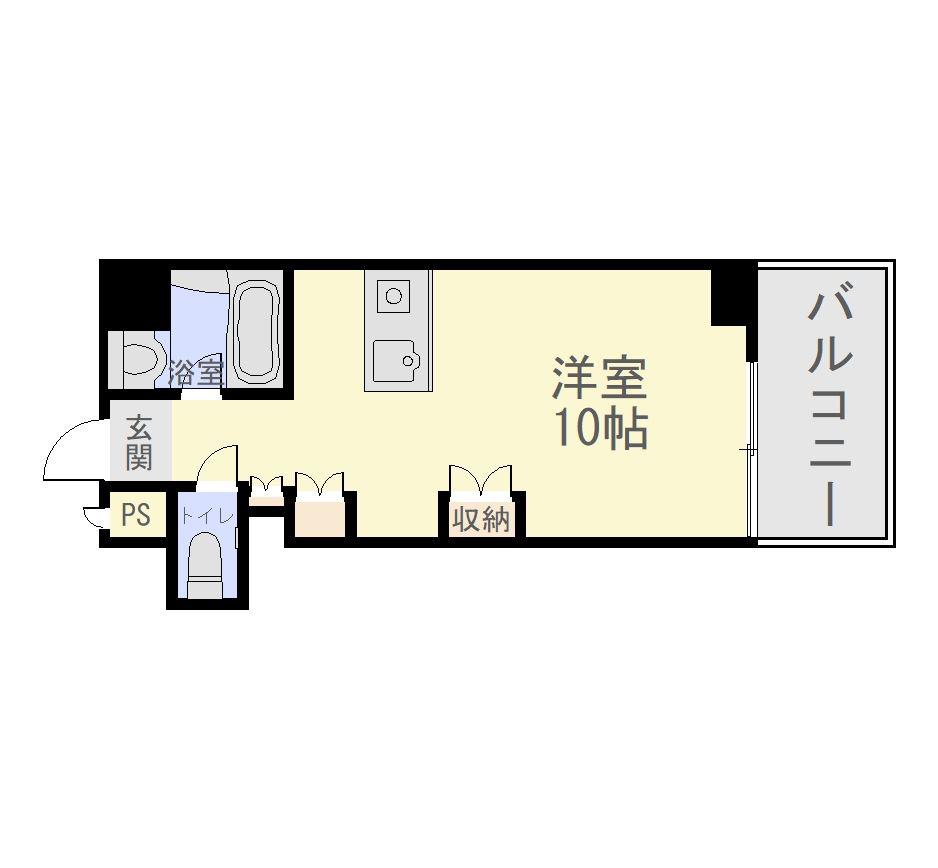 E‐TERRACE(ワンルーム/5階)の間取り写真