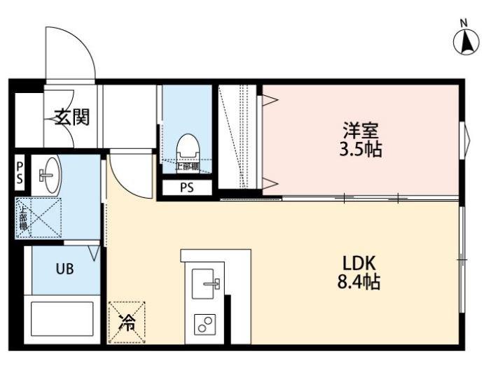 DESIGNER TOKYO(1LDK/3階)の間取り写真