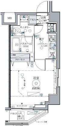 クレヴィスタ西馬込(1K/3階)の間取り写真