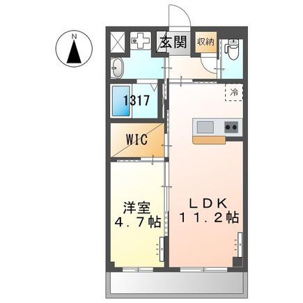 キグナス コート(1LDK/2階)の間取り写真