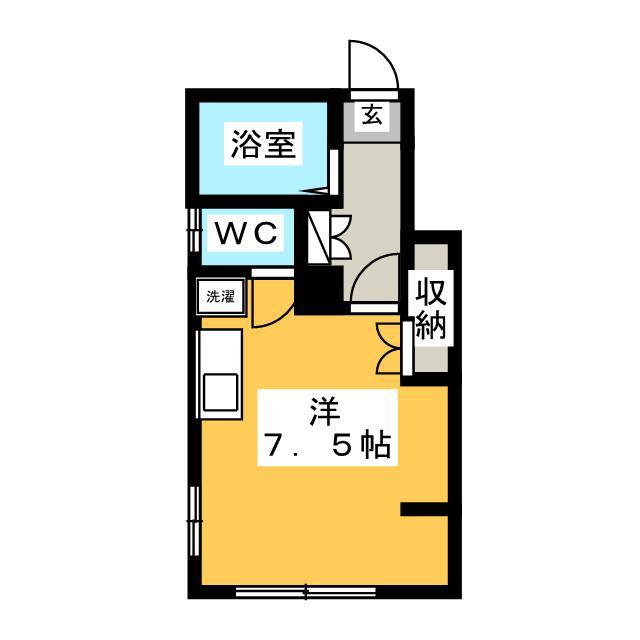 CAMELLIA西早稲田(1K/1階)の間取り写真