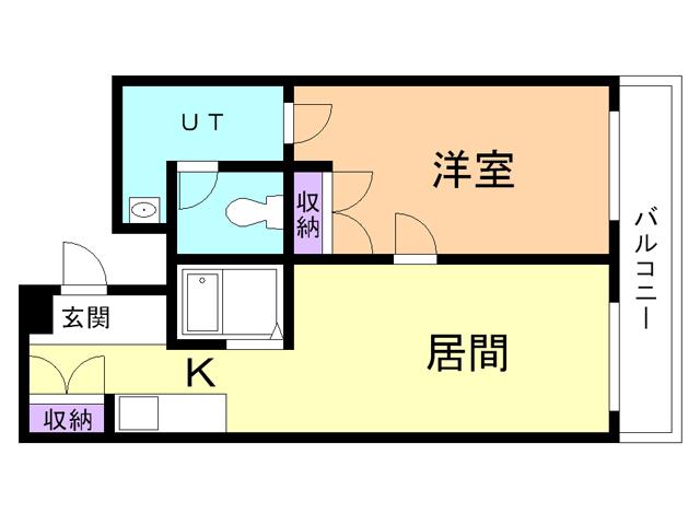 ハイツセザール(1LDK/3階)の間取り写真