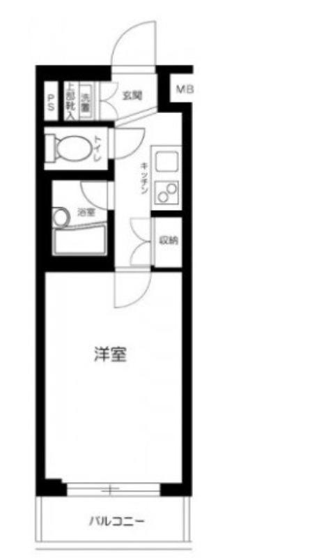 ルーブル西馬込壱番館(1K/4階)の間取り写真