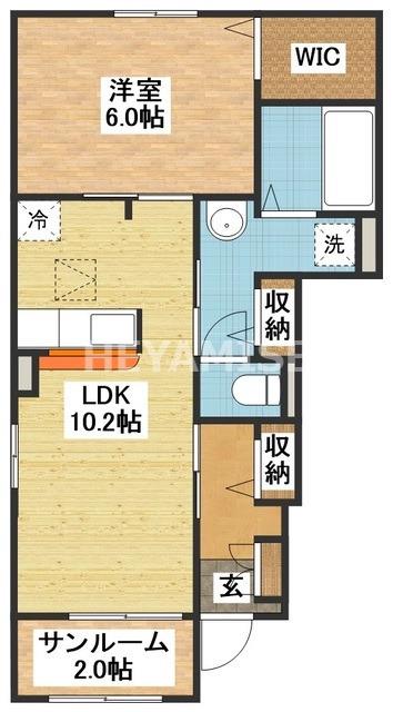 カーサ アルバ(1LDK/1階)の間取り写真