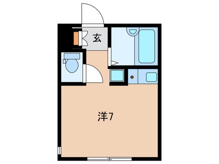 サンビレッジ川崎(ワンルーム/3階)の間取り写真