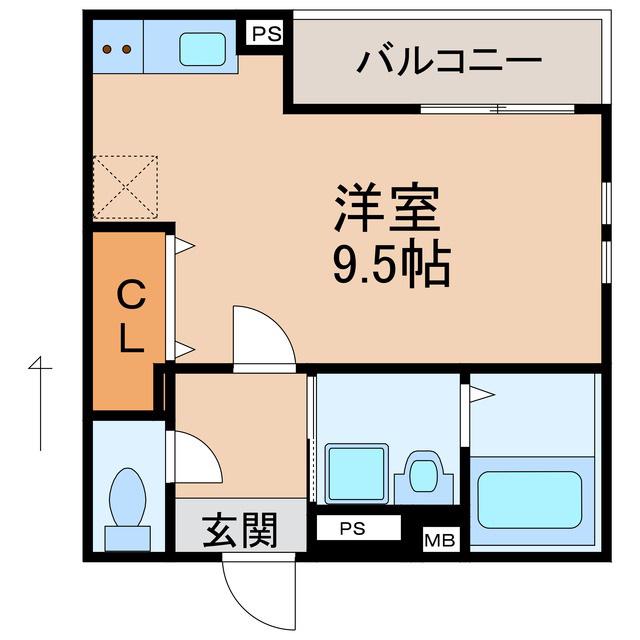 フジパレス和歌山元寺町I番館(ワンルーム/3階)の間取り写真