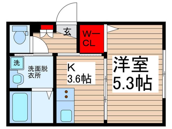 CIEL NISHIHARA(1K/2階)の間取り写真