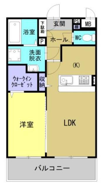 クレリア嬉野(1LDK/3階)の間取り写真
