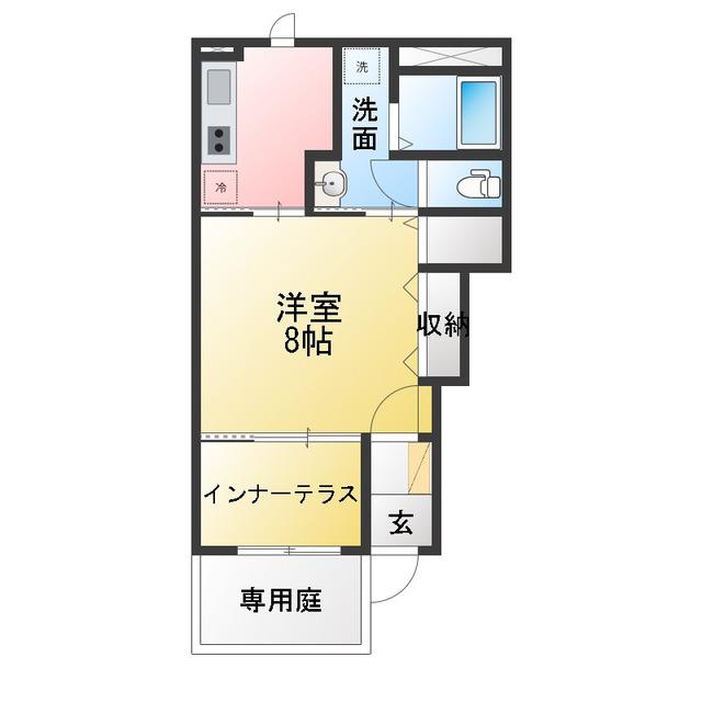 筒尾4丁目アパート(1K/1階)の間取り写真
