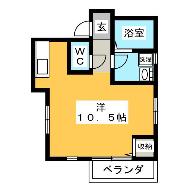 コーポ2000(ワンルーム/1階)の間取り写真