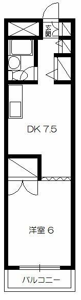 クレッサ21(1DK/4階)の間取り写真