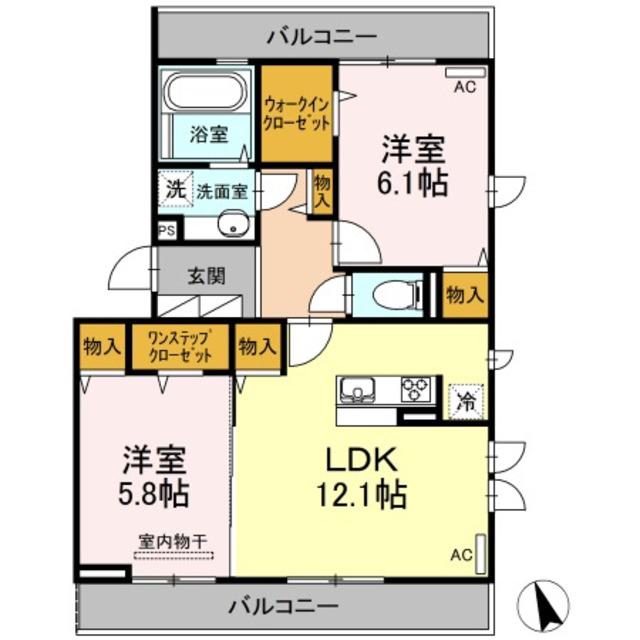 D-ROOM大泉学園(2LDK/2階)の間取り写真