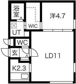 ART PARKI(1LDK/5階)の間取り写真