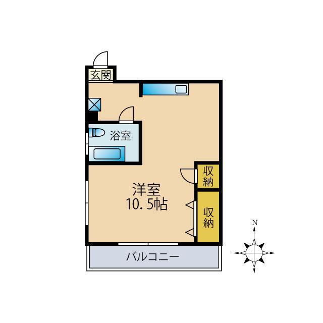 第二大丸マンション(ワンルーム/4階)の間取り写真