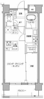グランスイート文京小桜(1LDK/2階)の間取り写真