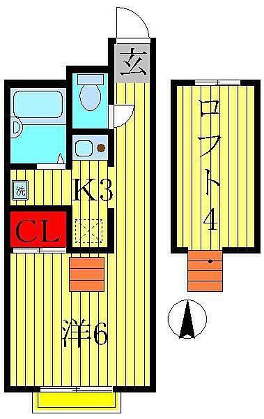 KURAKICHI(1K/2階)の間取り写真