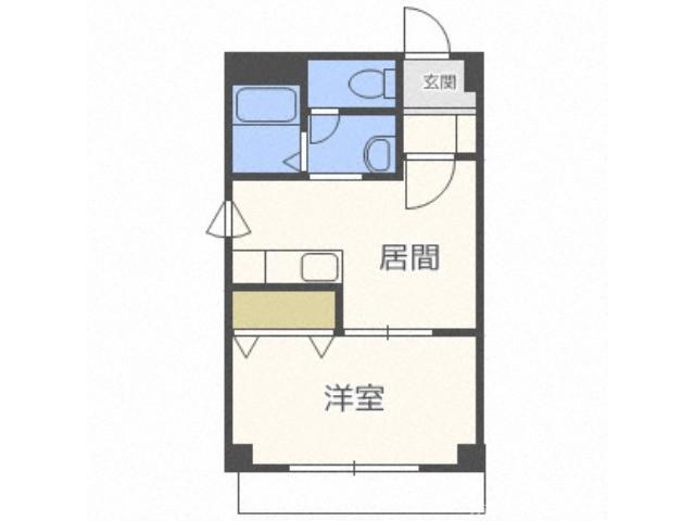 藤屋ビルII(1LDK/2階)の間取り写真
