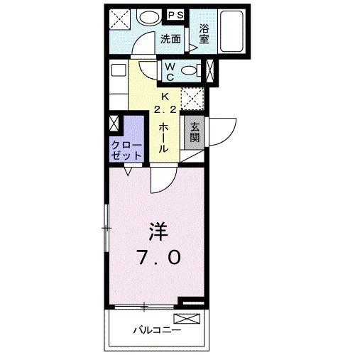 Nグランデ(1K/3階)の間取り写真