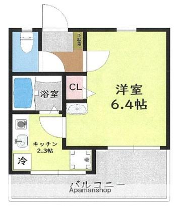 ロワール六浦弐番館(1K/1階)の間取り写真
