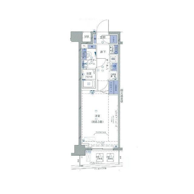 THE PREMIUM SUITE 中野鷺宮(1K/4階)の間取り写真