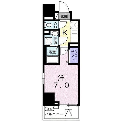 ジョリ シャルマン(1K/4階)の間取り写真