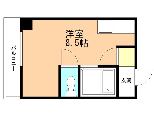 大木戸ビル(ワンルーム/5階)の間取り写真