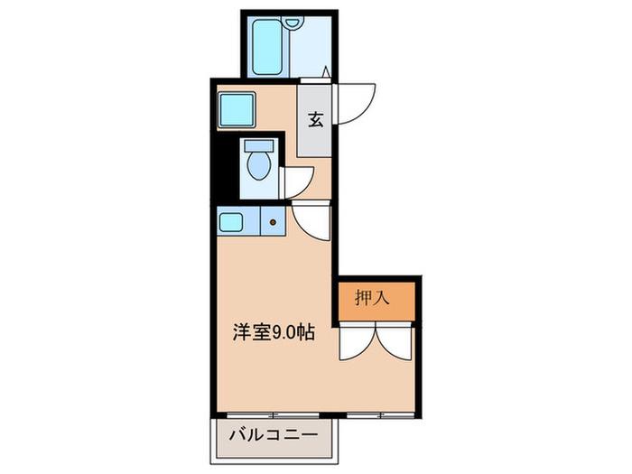 KSアパ-トメント(ワンルーム/2階)の間取り写真