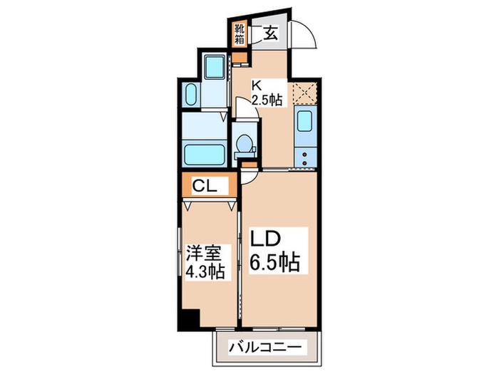 LAFORTE(1LDK/7階)の間取り写真