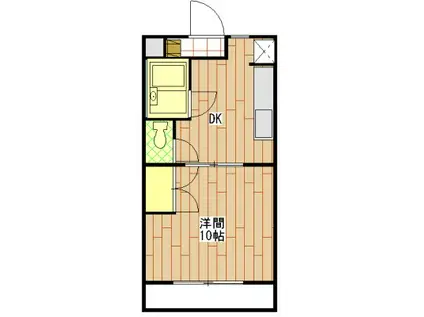 グランピアI(1DK/4階)の間取り写真