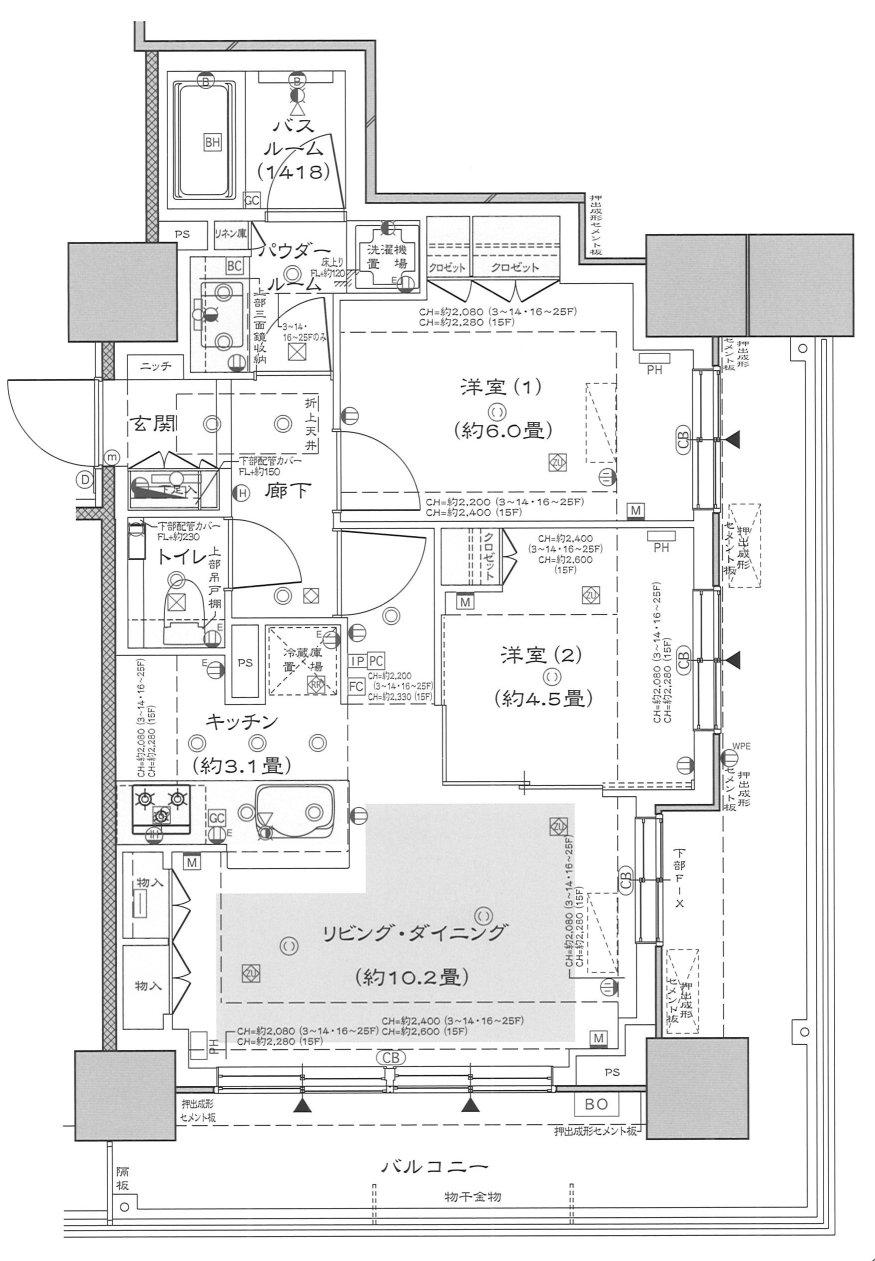 シティタワー札幌(2LDK/11階)の間取り写真